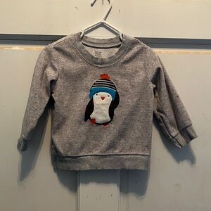 Cozy Gray Penguin Hoodie for Kids